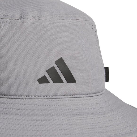 ⚡Adidas Men Grey/Black/5.0 100% Polyester Outdoor Sun Athletic Bucket Hat - Picture 3 of 9